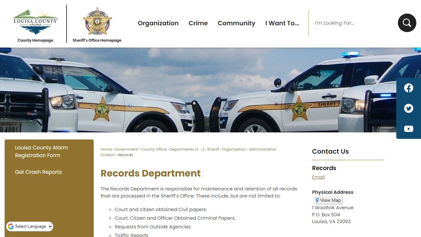 Records Department | Louisa County, VA