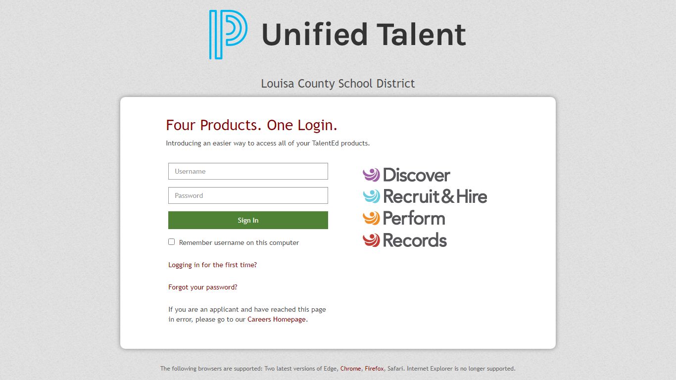 Sign In - TalentEd - louisa.tedk12.com